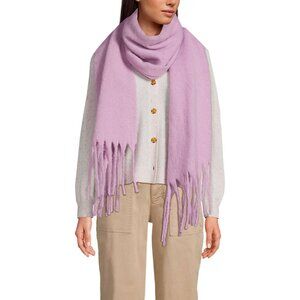NEW Lands End Oversized Scarf or Small Wrap Soft Brushed Fabric Pastel Pink NWT